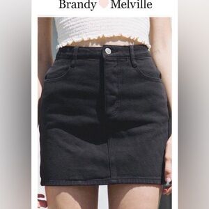 Brandy Melville Classic Black Mini Skirt